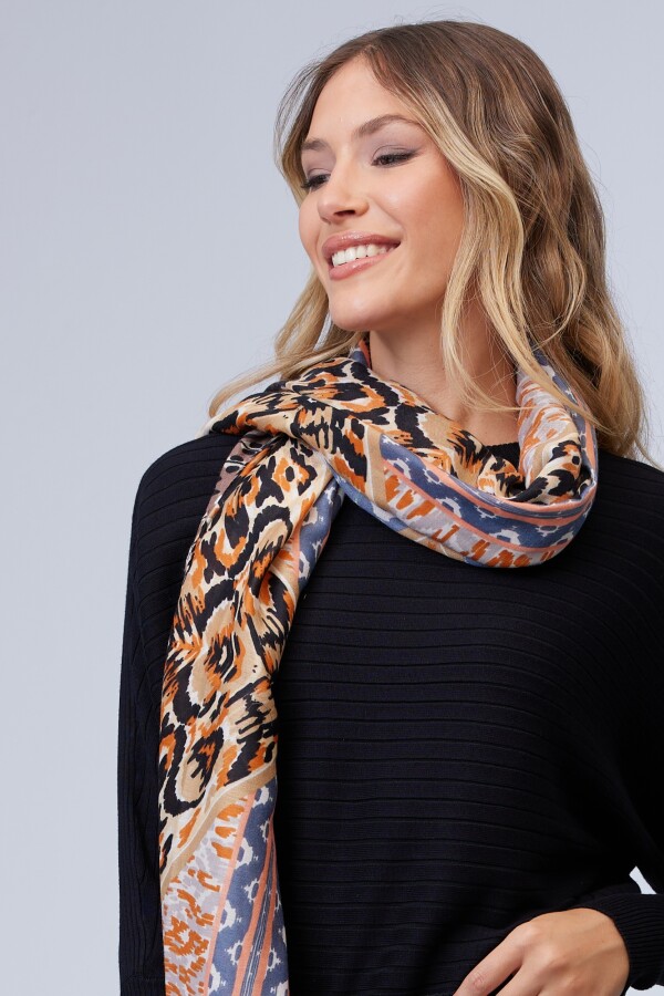 Pashmina Print MULTI/ANARANJADO