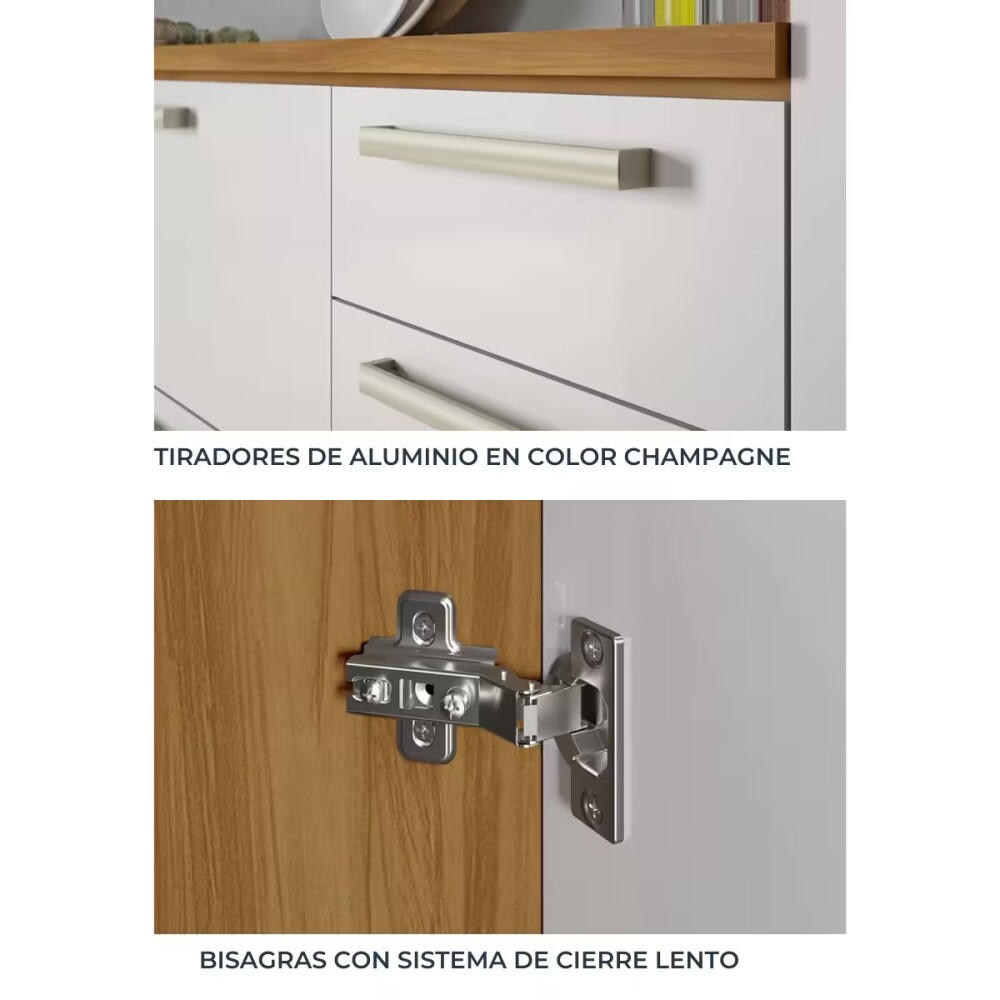Bajo mesada Burguesa Blanco 80cm 1 puerta 1 cajón Bajo Mesada Burguesa Blanco 80cm 1 Puerta 1 Cajón