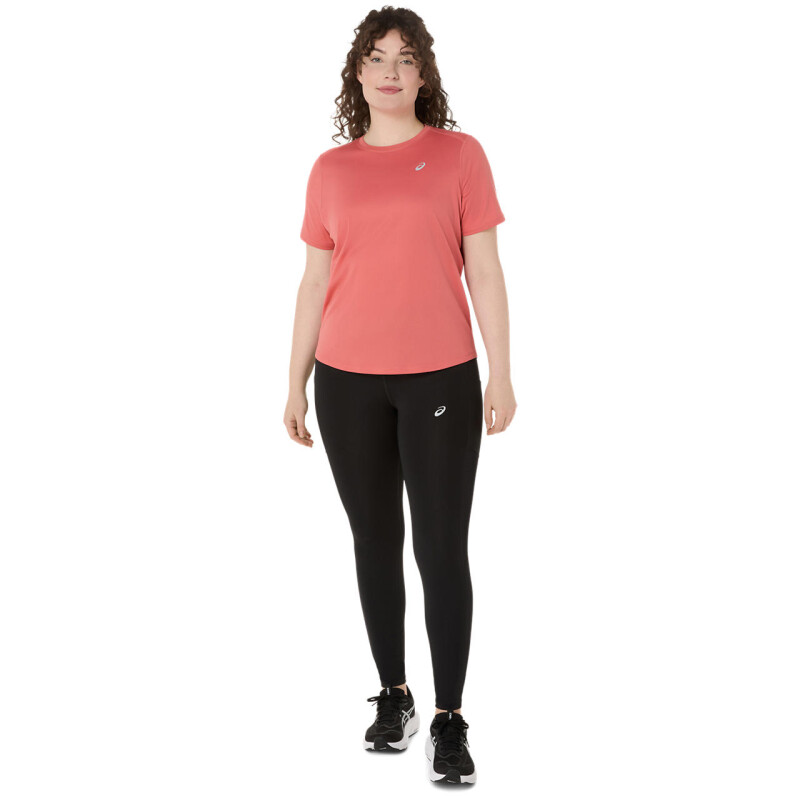 Polo Running Asics Silver SS Top Mujer Dark Pink Clay