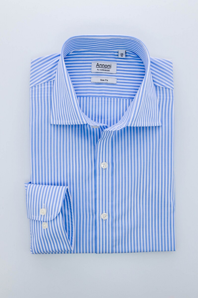 Camisa Annoni Short Collar Salónica - Rayas 