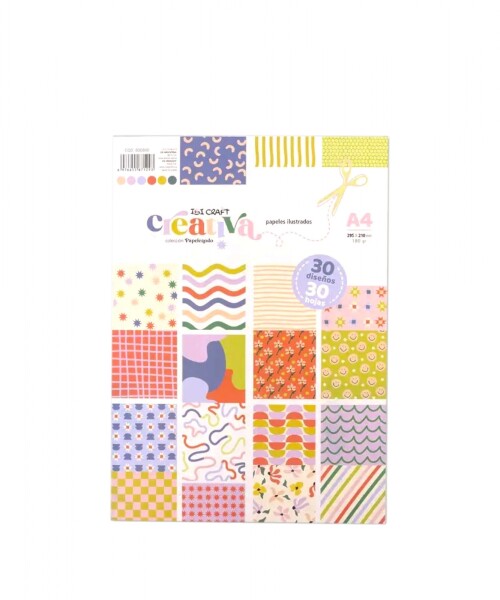 Block c/30 h. Pap.ilustrados doble faz ibi craft - 21x30cms - 180grs. - 15 diseños Block c/30 h. Pap.ilustrados doble faz ibi craft - 21x30cms - 180grs. - 15 diseños