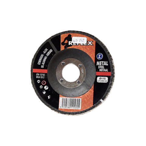 Disco flap oxido aluminio 115 x 22,23 mm grano 60 REF172