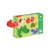 Set x10 puzzle rompecabezas de dos piezas Animales