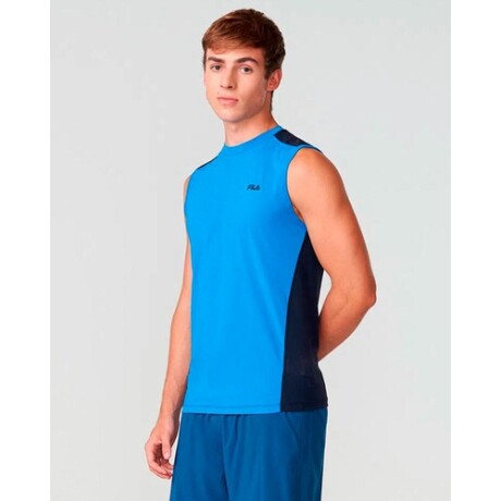 Remera Sin Mangas para Hombre Fila Muscle Slim Azul/Negro Remera Sin Mangas para Hombre Fila Muscle Slim Azul/Negro