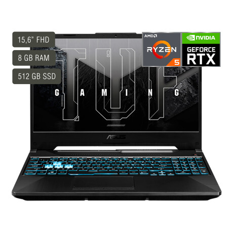 Notebook Gamer Asus Tuf 15,6'' Ryzen 5 8gb 512gb Win11 Rtx3050 001