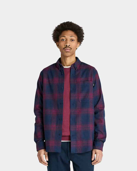 Camisa Franela Manga Larga Hombre Dark Sapphire Yd