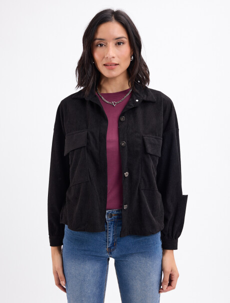 Campera pana Dayana negro