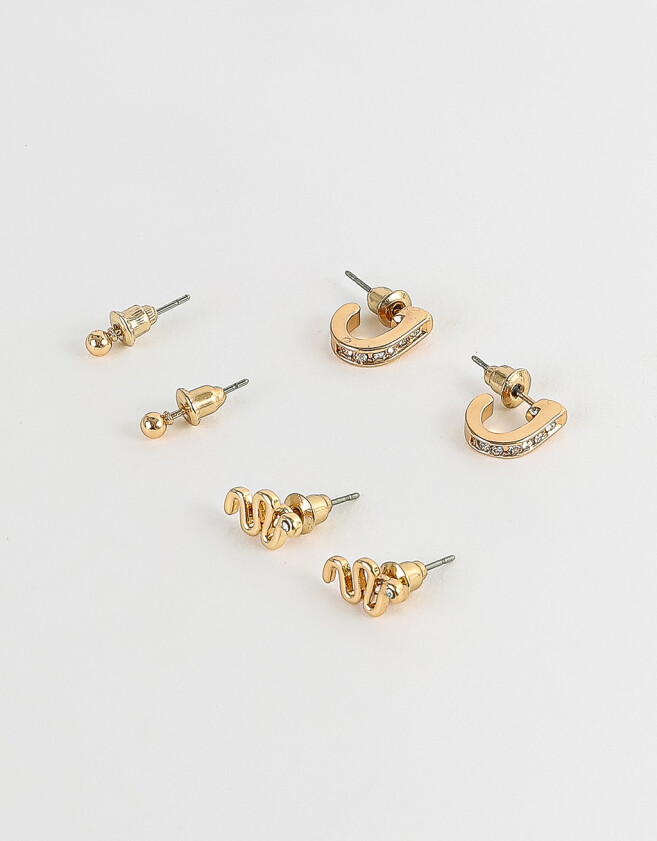 Aros Sets Bañada en Oro Set De Aros Bañados En Oro - Dorado