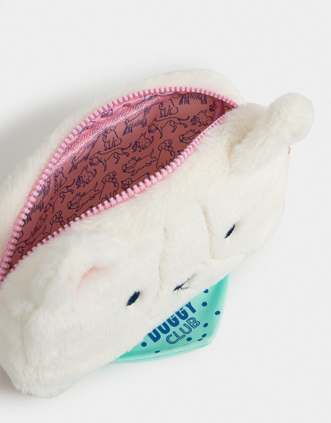 Cartucheras Peluche Cartuchera Peluche Perrito - Blanco Crudo