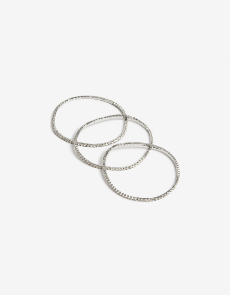 Pulseras Elásticas Sets Strass Set De Pulseras Elásticas Strass - Cristal