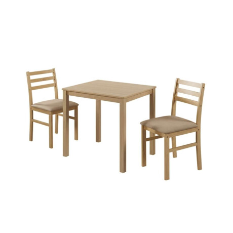 Juego de Comedor 2 sillas New Starter Natural