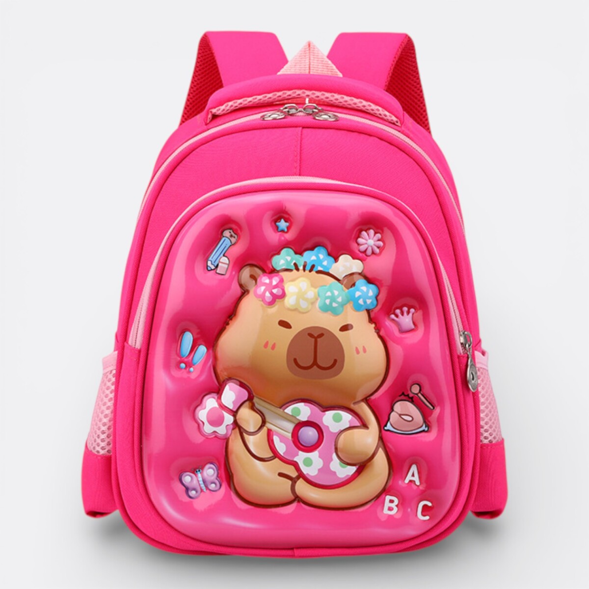 Mochila Capibara Labubu Preescolar 3d Relieve - Capibara Guitarrero 