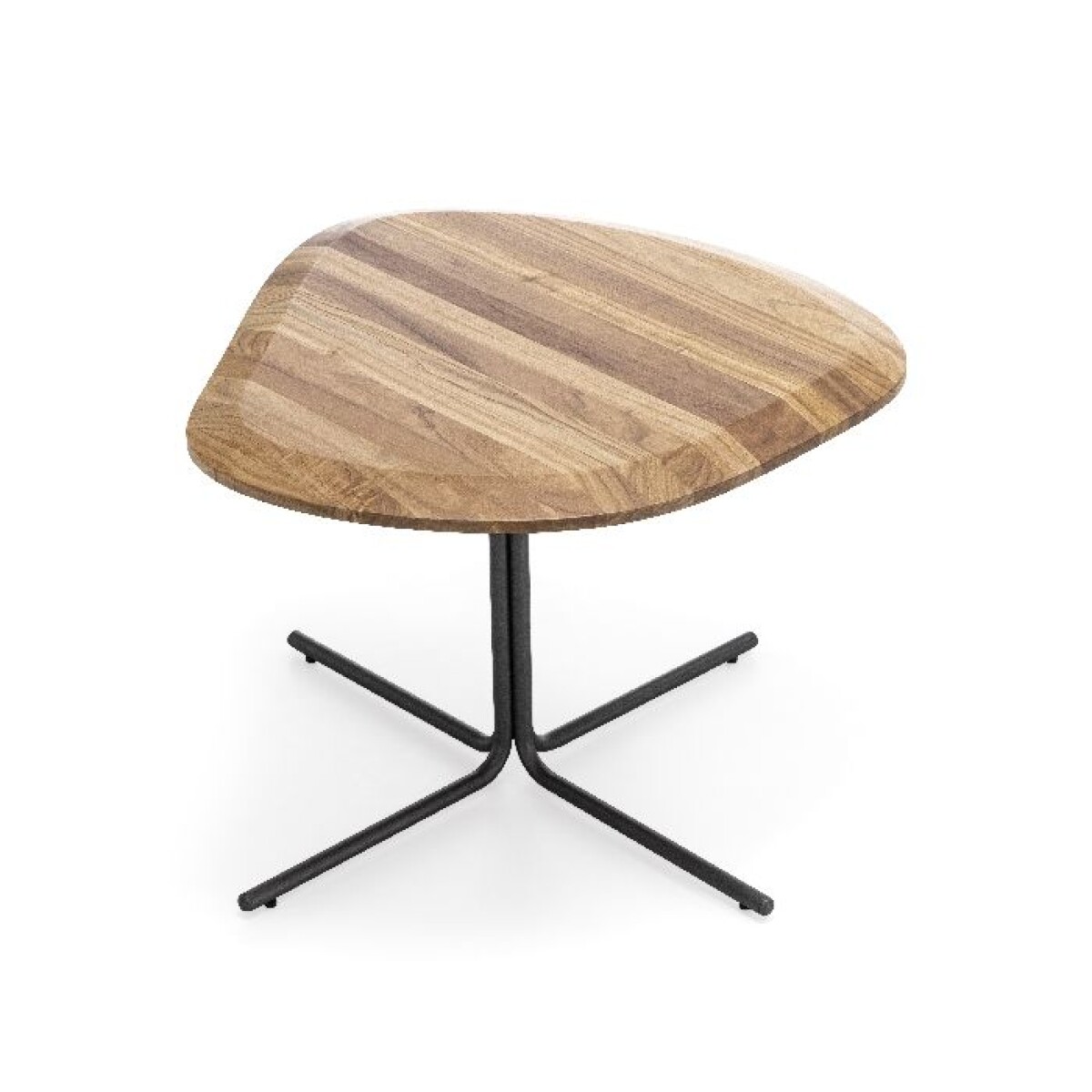 MESA CENTRO PANTE - MADERA CLARA CINAMOMO - PATAS EN HIERRO COLOR GRAFITO 