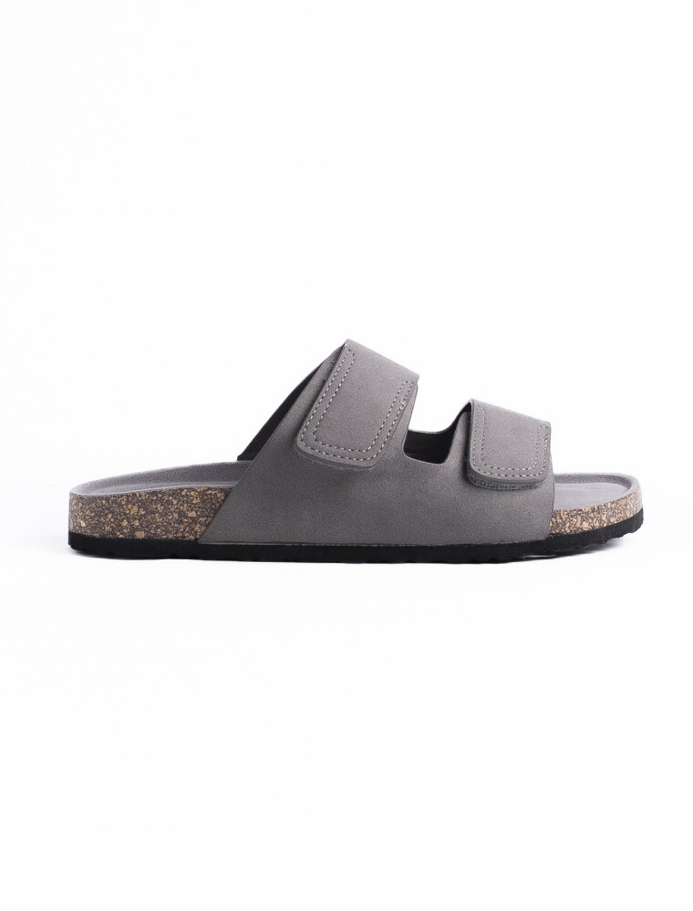 Sandalia Cuero Marruecos Gris
