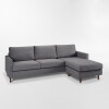 Sofá con chaise SMART Gris - 3 CUERPOS