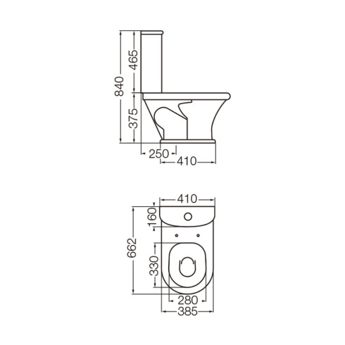 Inodoro Para Mochila Blanco Ferrum Murano Descarga A 25 Cms. 000