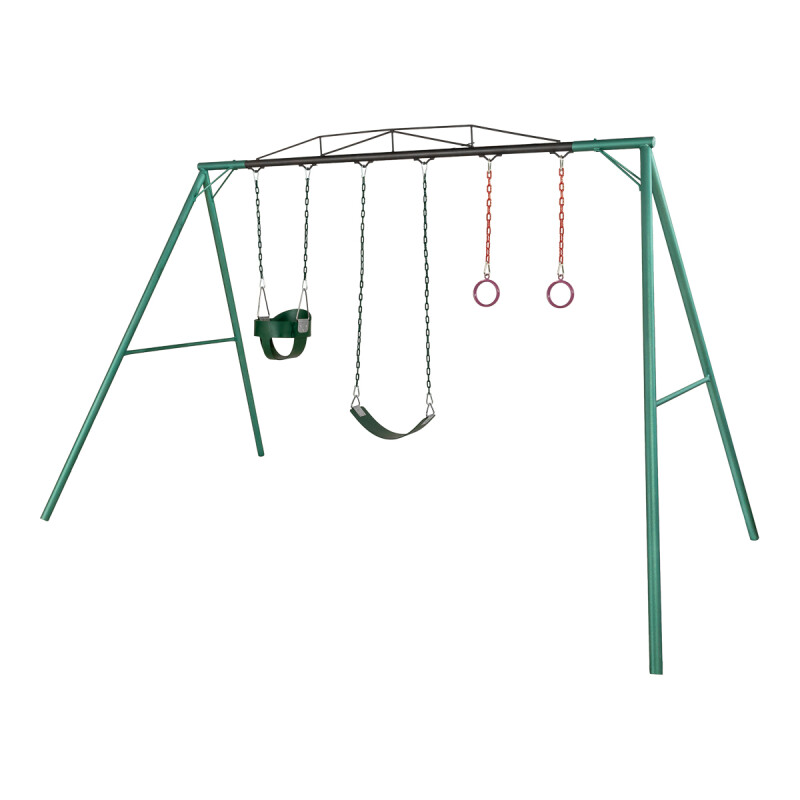 Hamaca de Plaza con hamaca de cincha, aros y hamaca de bebé altura 2,15 mts Hamaca de Plaza con hamaca de cincha, aros y hamaca de bebé altura 2,15 mts