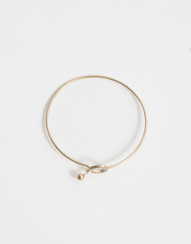 Pulseras Rígidas Con corazón Pulsera Rígida Con Corazón - Dorado