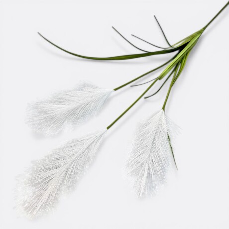 Rama Tres Plumerillos Estepa Blanco