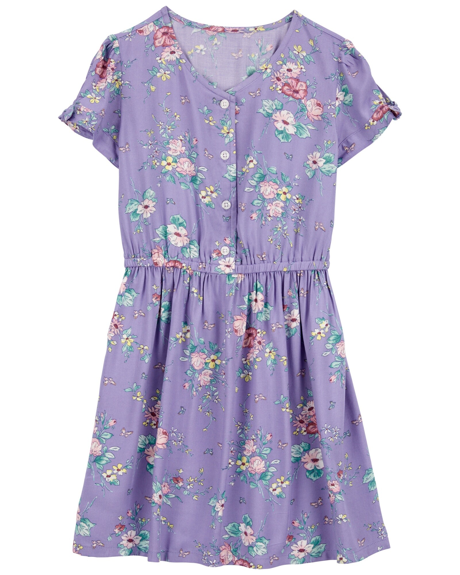 Vestido de viscosa Ecovero diseño floral Sin color