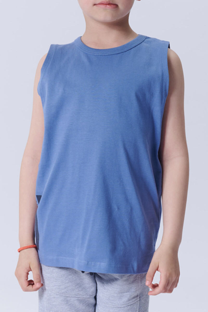 Camiseta sin mangas surfing - Undiscovered Azul