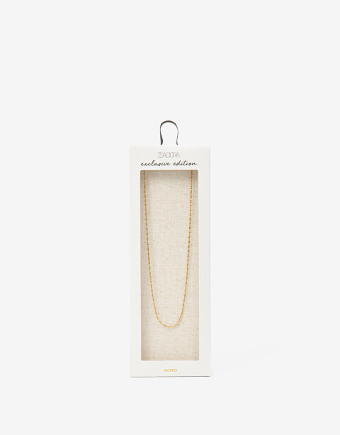 Collares Cortos Metal Collar De Cadena Acero - Dorado