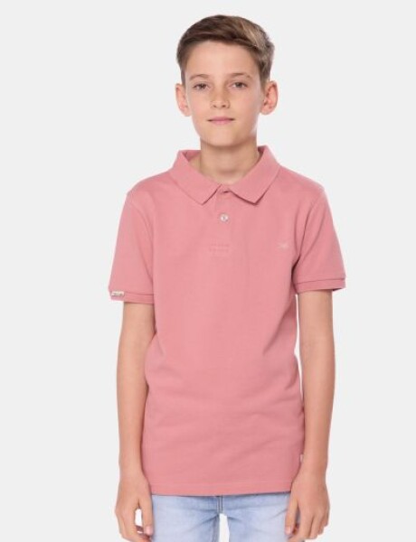 REMERA POLO PIQUE LISA Coral