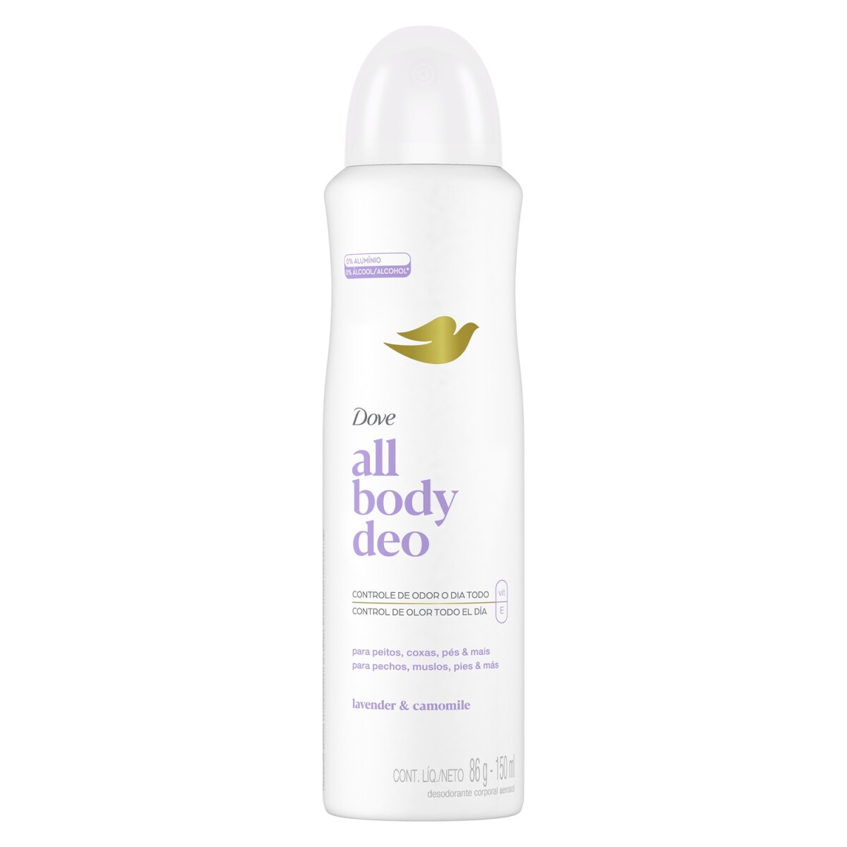 Desodorante Aerosol Dove All Body Lavender 150 Ml. 