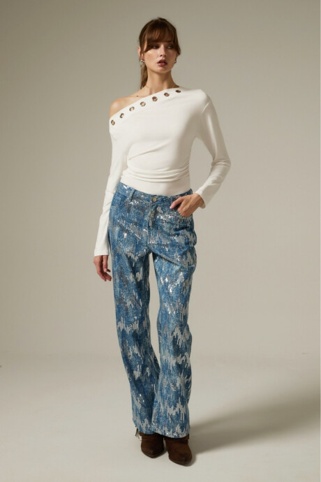 Pantalon Merel Azul Grisaceo