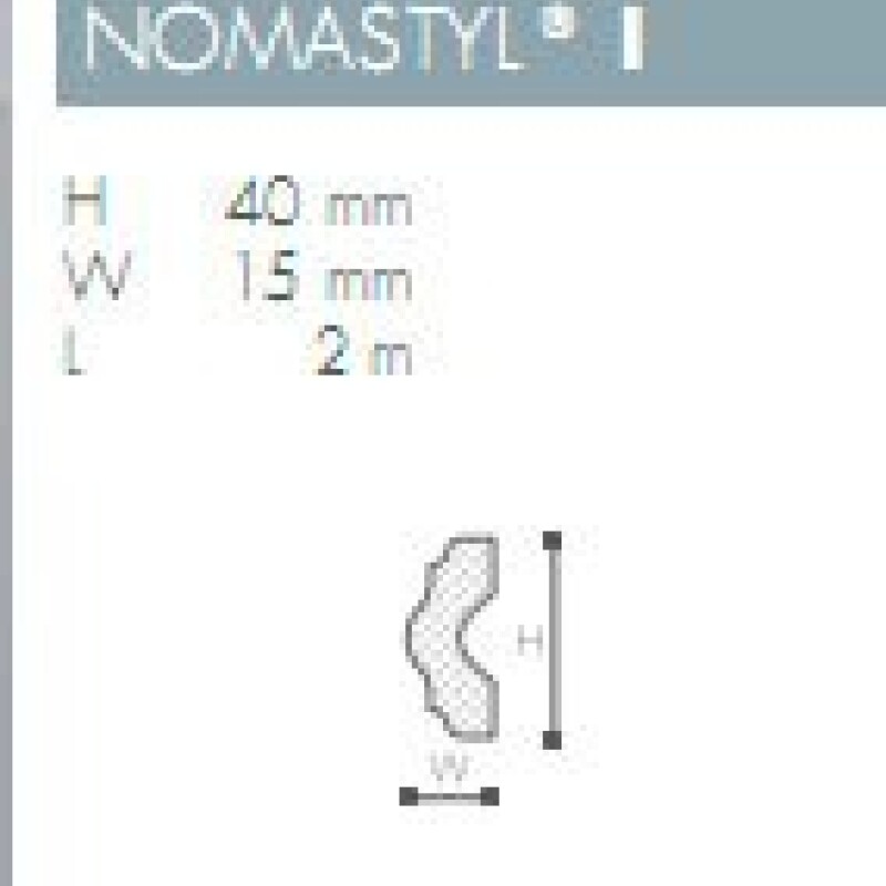 MOLDURA POLIESTIRENO NOMASTYL- I - 2 mts - N/A