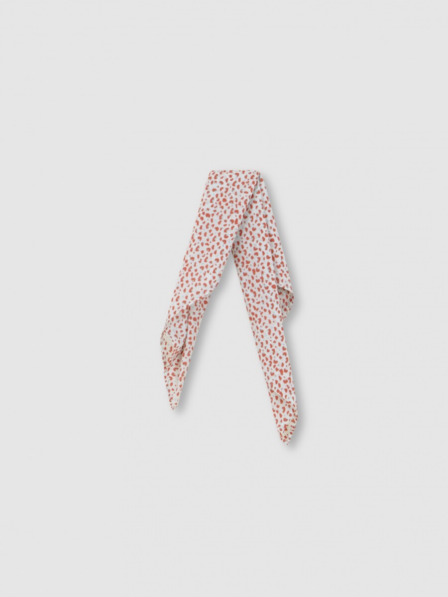 Fular Con Estampado Animal Coral Claro