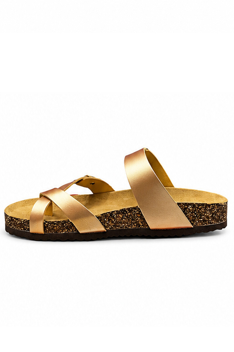 Sandalia Bettina ojota cruzada BT108 Dorado