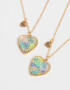 Collares Infantiles Para Compartir Collares Infantiles Bff Con Corazón - Dorado