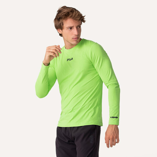 Fila remera manga larga masculina sun protect breezy verde Verde