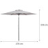 SOMBRILLA DE JARDIN 2.7M TAUPE SOMBRILLA DE JARDIN 2.7M TAUPE