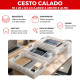 Cesto Organizador calado con asas 35 x 26 x 8.5 cm BLANCO