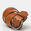 Cinturon Indie En Cuero Graneado Marron