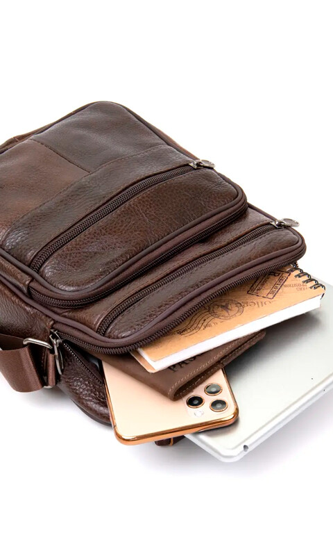 MORRAL CUERO TACUME CHOCOLATE