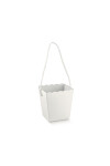 VASO POP CON CORDON 15X15X18 cm BLANCO