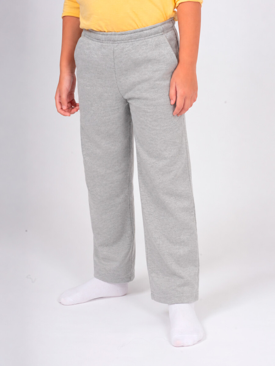 PANTALON BÁSICO UNISSEX CON FELPA - GRIS 
