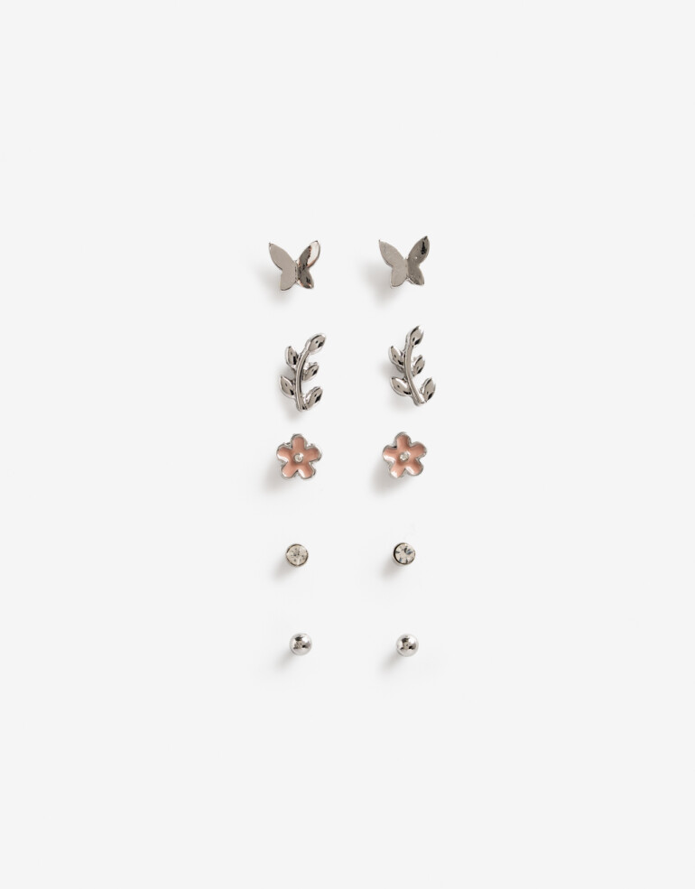 Aros Sets Metal Set De Aros Pasantes Metal Dorado - Dorado