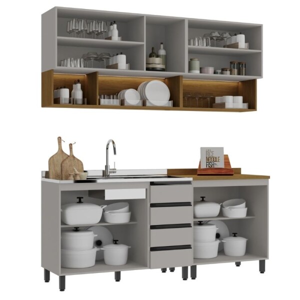 COCINA MODULADA 2 MT CON LUZ - ALMA COCINA MODULADA 2 MT CON LUZ - ALMA