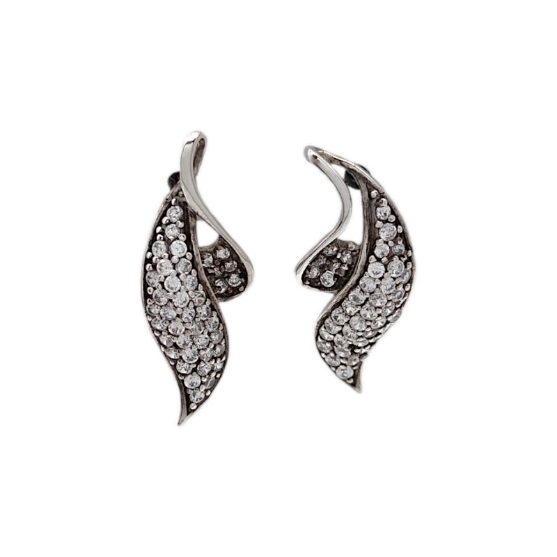 Caravanas Vintage con Piedra-Plata 925-Piedra Zirconia-CA3012 Conpiedra