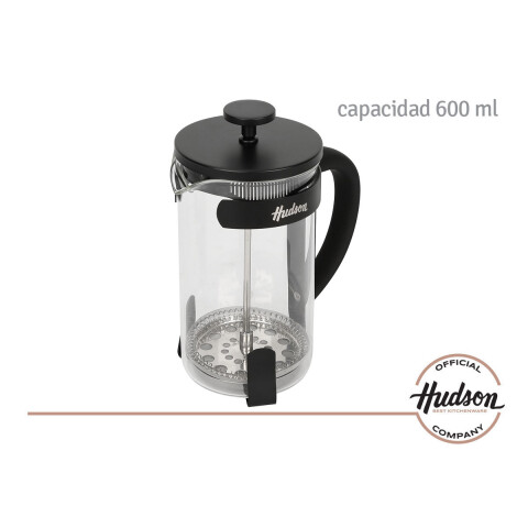 Cafetera Vidrio Acero Inoxidable Prensa Francesa 600ml Negra Cafetera Vidrio Acero Inoxidable Prensa Francesa 600ml Negra