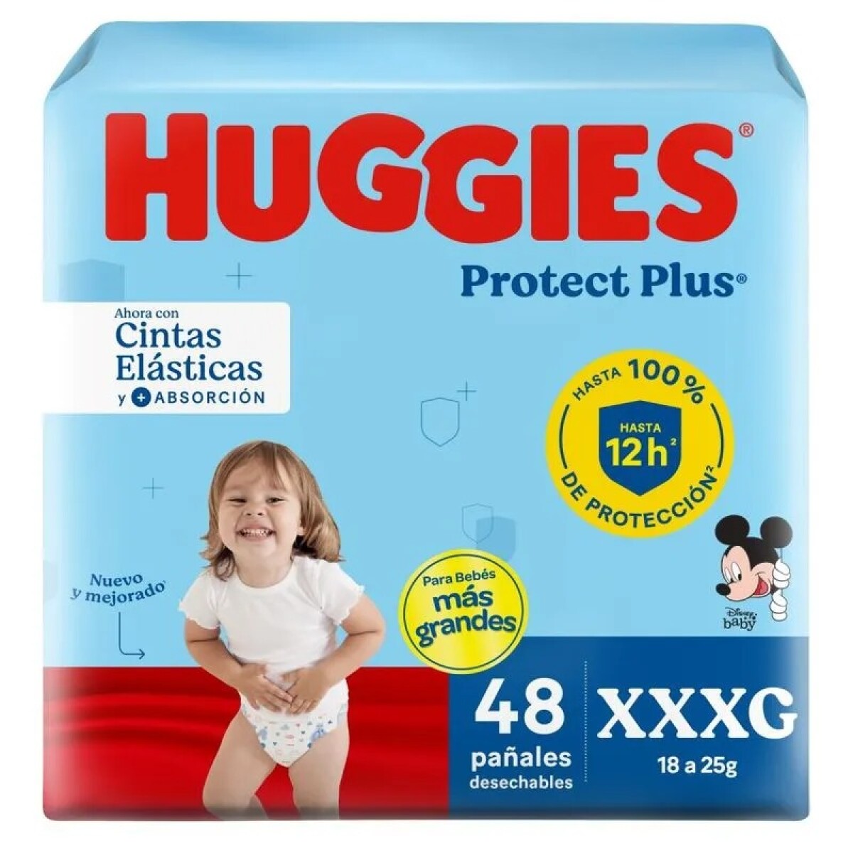 HUGGIES PROTECT PLUS TALLE XXXG X 48 