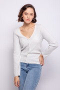 CARDIGAN SUNSET Gris Claro Melange