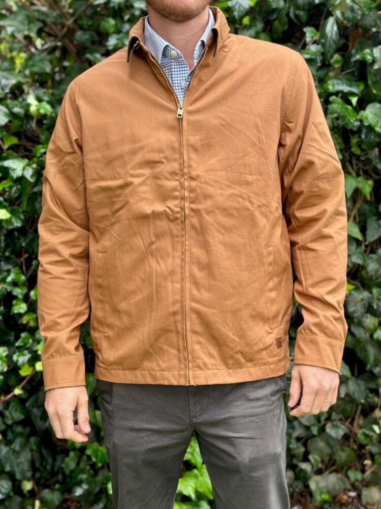 Campera de gabardina Beige