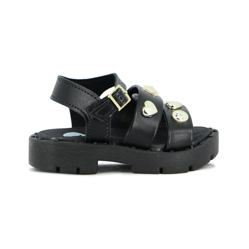 Molekinha Sandalia Infantil Napa Turim Negro