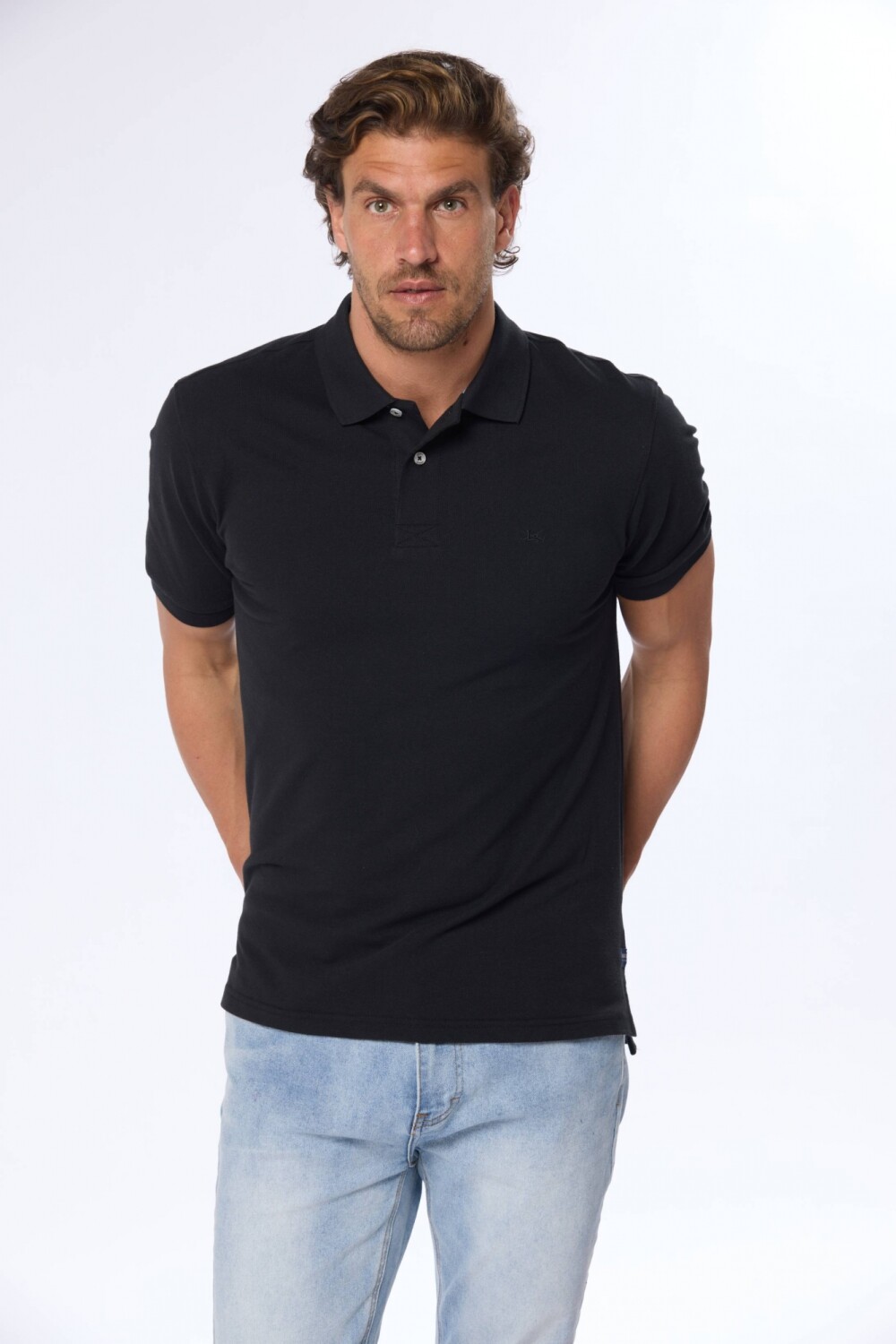 REMERA POLO PIQUE Negro