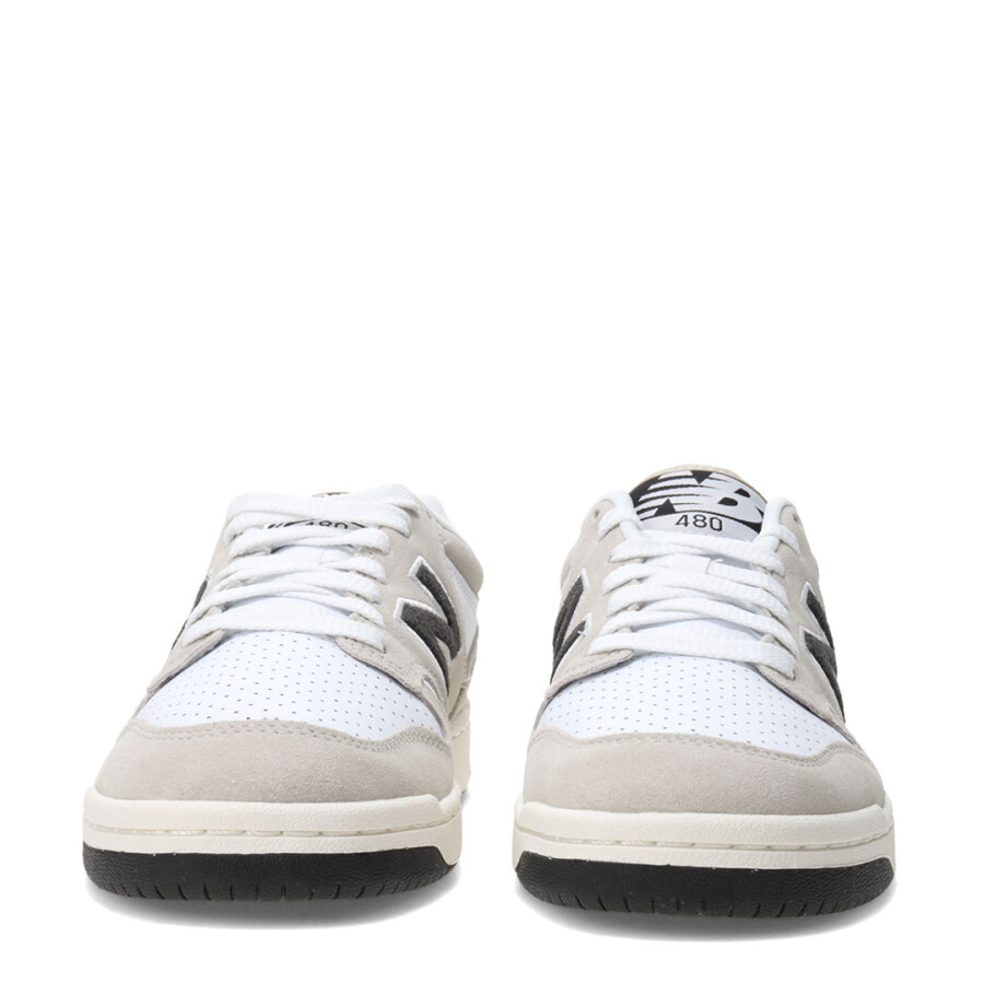 Championes Unisex New Balance 480 Court Gris - Blanco